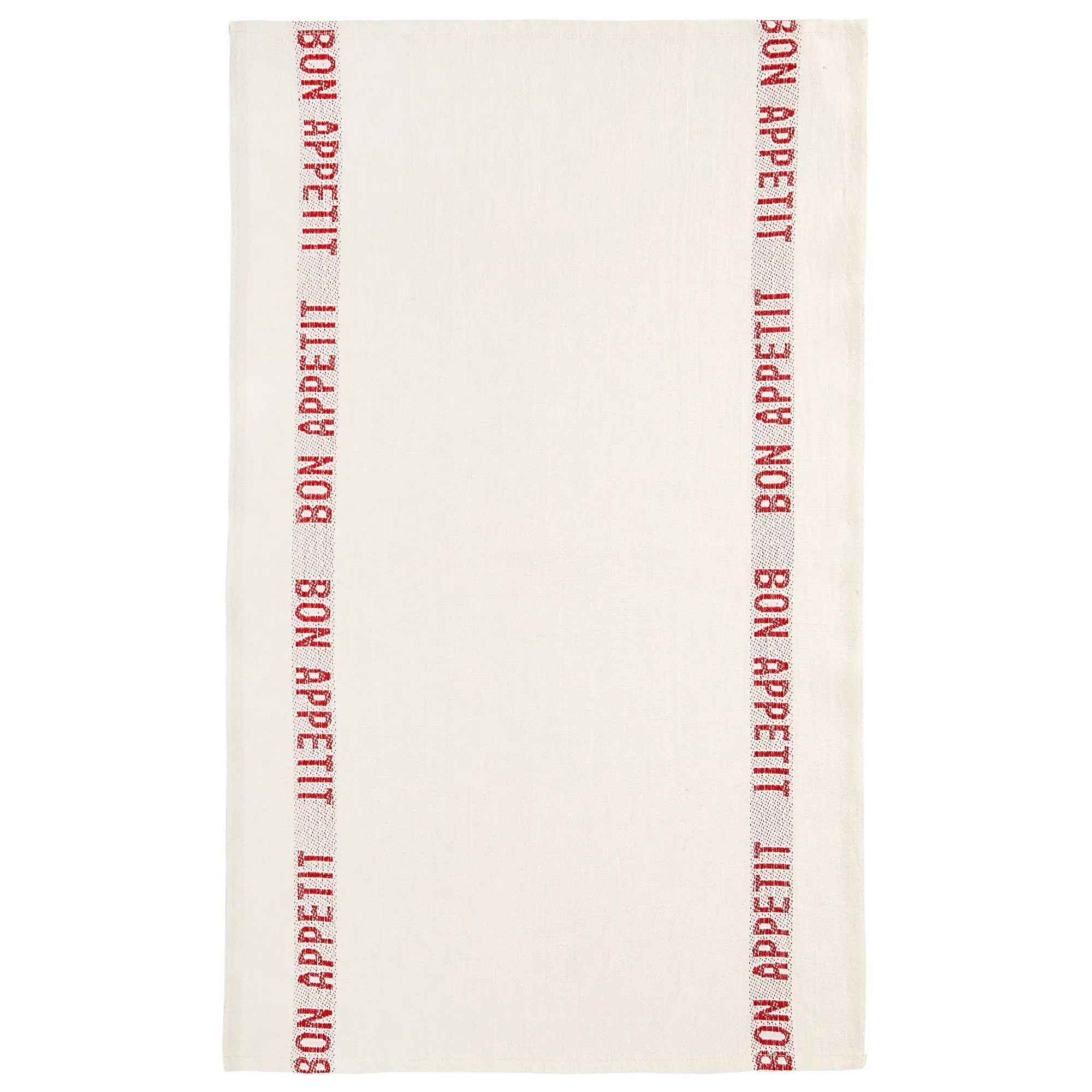 Charvet Editions Bon Appetit viskestykke | Hvid med rød skrift Charvet Editions