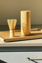 Chasen i naturbambus – med bambusæske | Matcha-piskeris med 100 børster Studio Hafnia