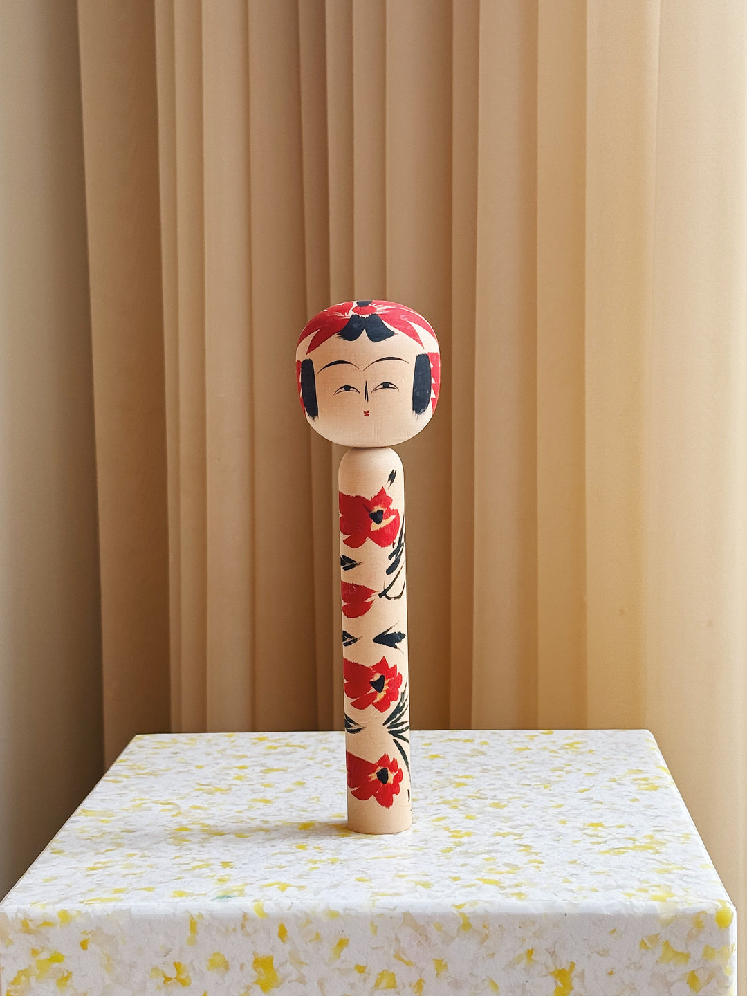 Vintage Kokeshi Dukke Nr. 208 fra Japan – Håndlavet | H24,5 cm Studio Hafnia