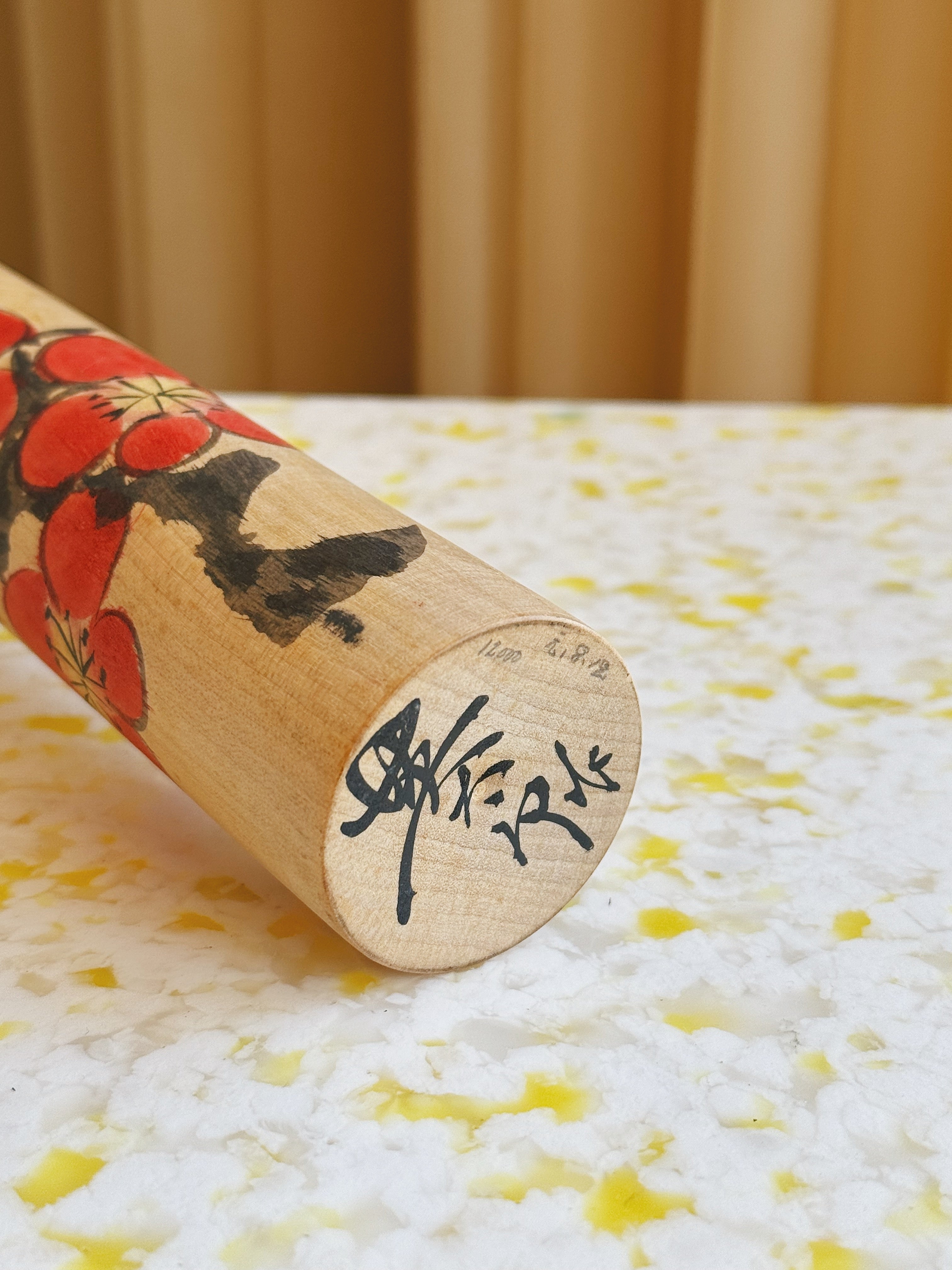 Vintage Kokeshi Dukke Nr. 180 fra Japan – Håndlavet | H31 cm Studio Hafnia