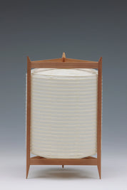 Daisaku Chou Andon Triangle small Japanese rice paper table lamp by Asano, W20 x H30 cm, Studio Hafnia