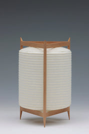 Daisaku Chou Andon Triangle small rice paper washi table lamp by Asano, Studio Hafnia