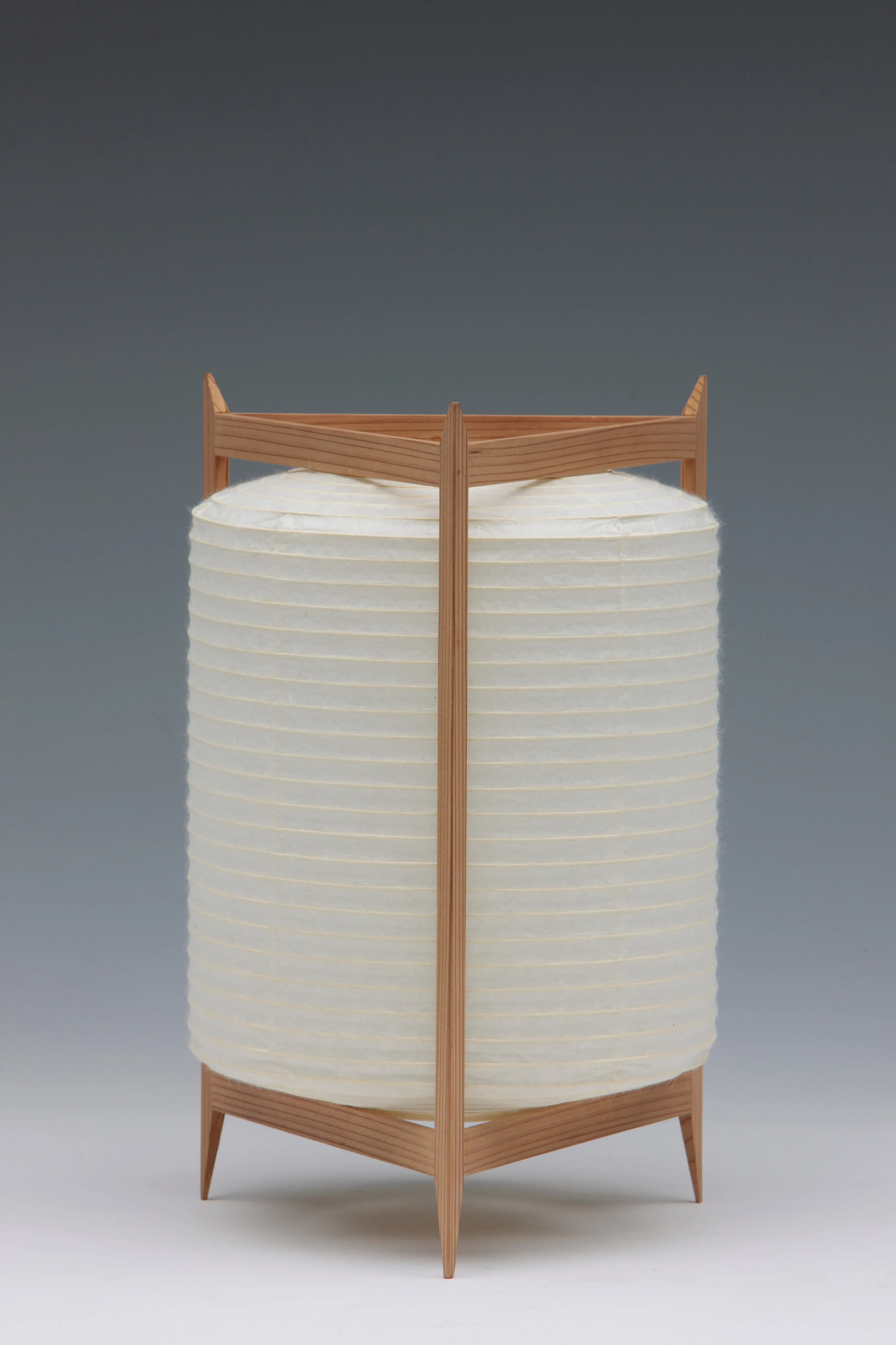 Daisaku Chou Andon Triangle small rice paper washi table lamp by Asano, Studio Hafnia