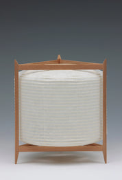 Daisaku Chou Andon Triangle large Japanese rice paper table lamp by Asano, W29 x H30 cm, Studio Hafnia