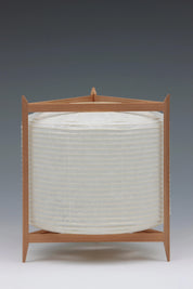 Daisaku Chou Andon Triangle large Japanese rice paper table lamp by Asano, W29 x H30 cm, Studio Hafnia