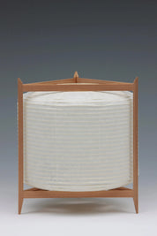 Daisaku Chou Andon Triangle large Japanese rice paper table lamp by Asano, W29 x H30 cm, Studio Hafnia