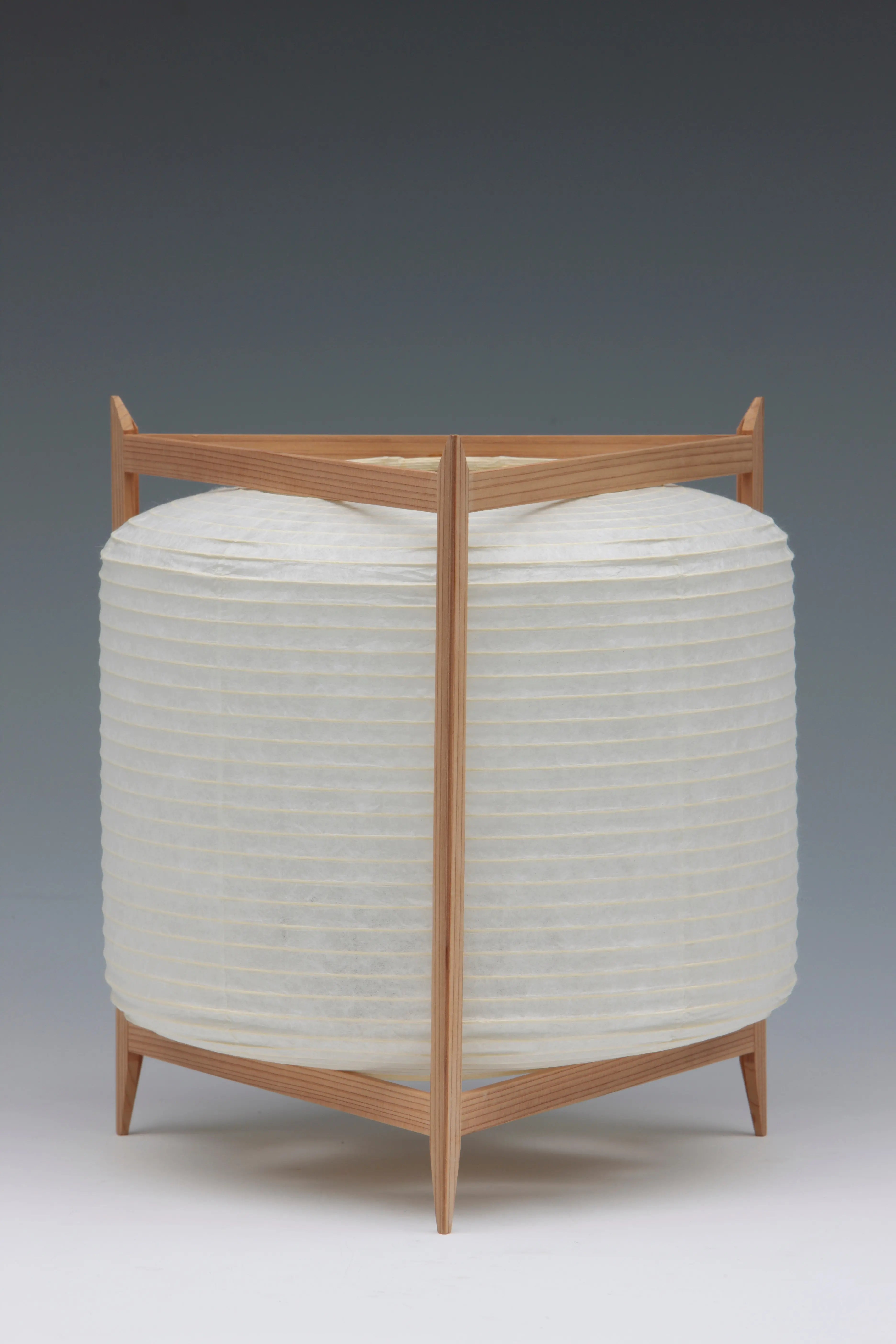 Daisaku Chou Andon Triangle large rice paper washi table lamp by Asano, Studio Hafnia