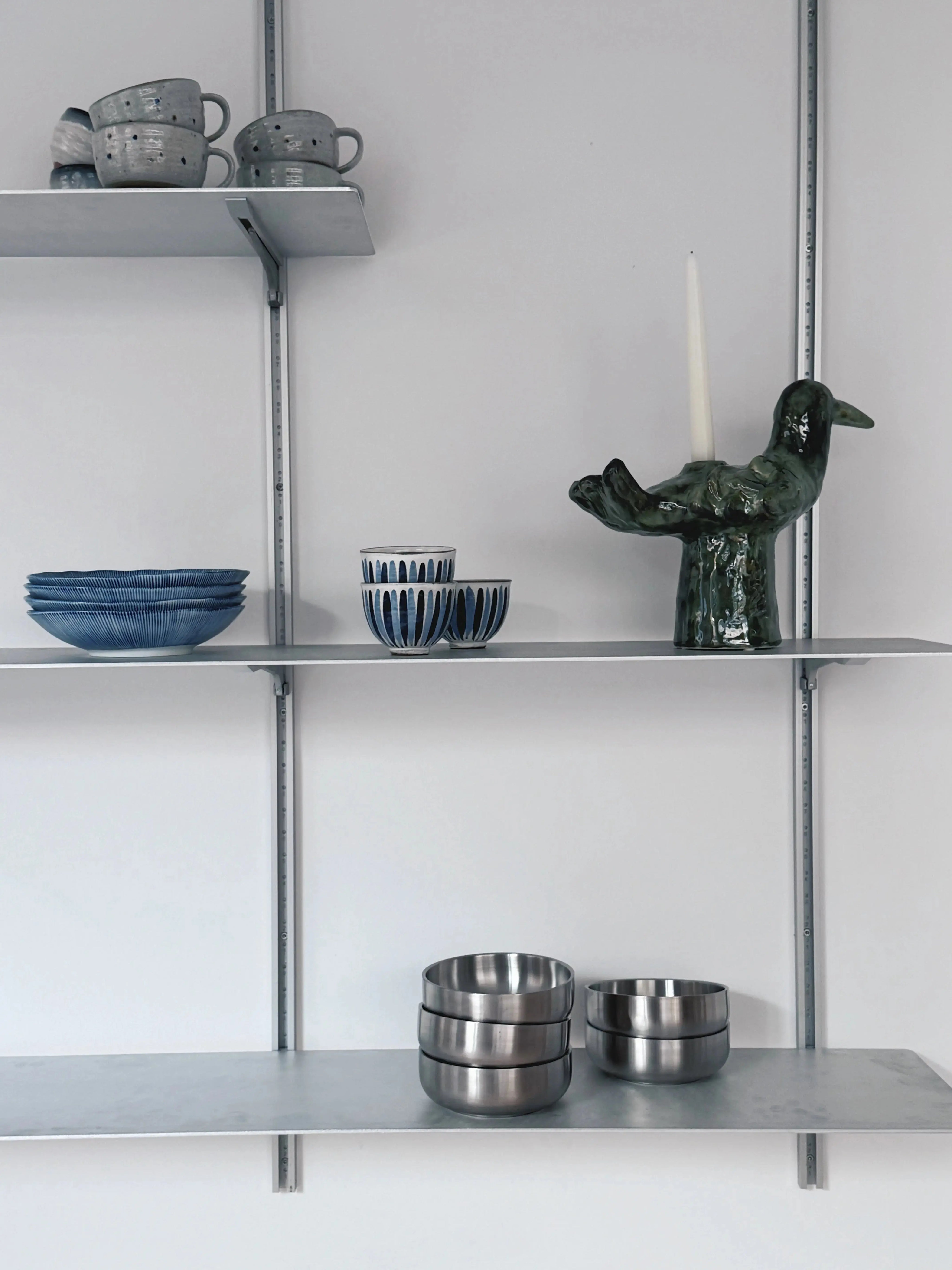 Detra Aluminium Hyldesystem – 7 Hylder (1960 / 1380 / 800 mm) Detra