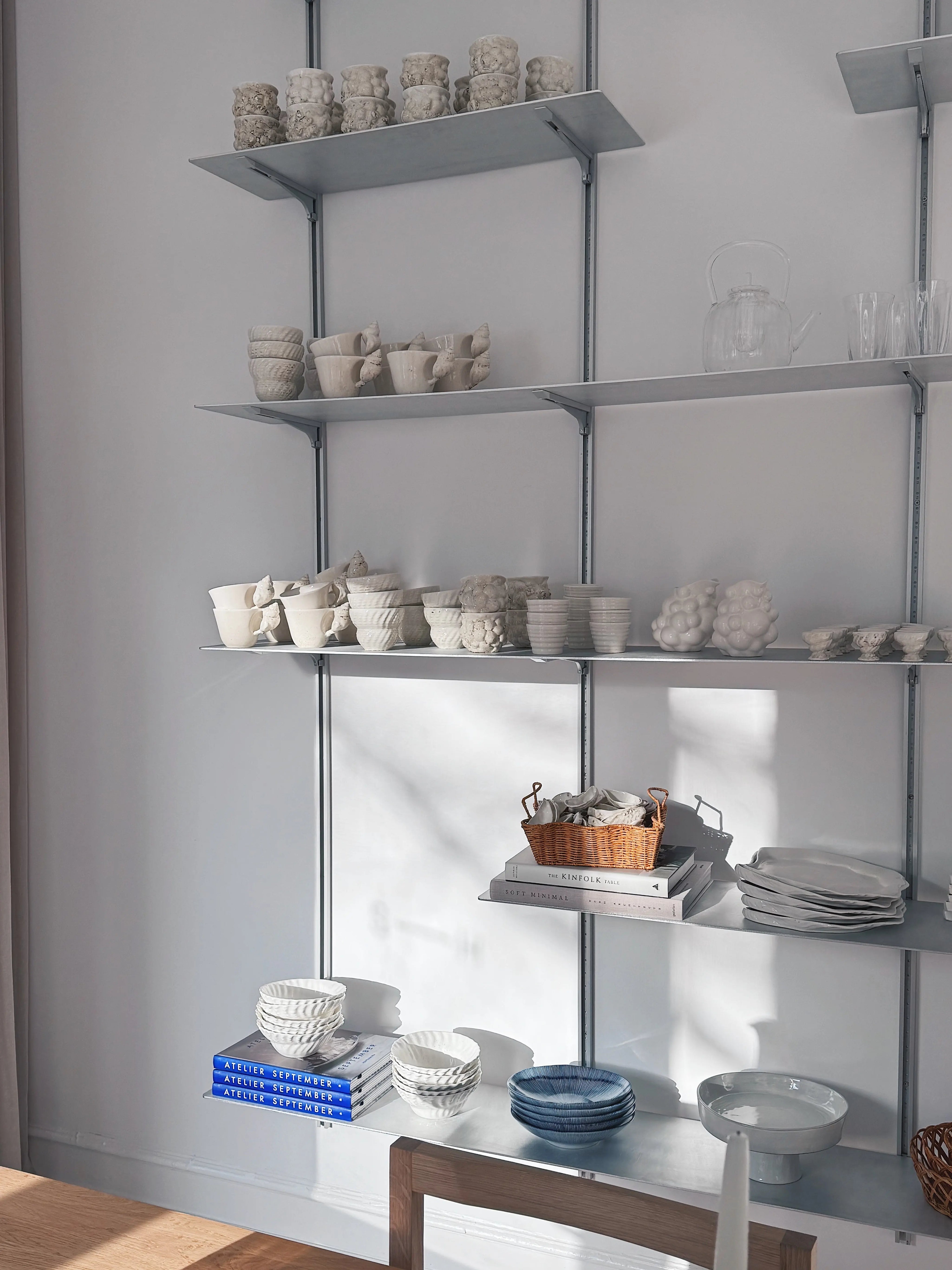 Detra Aluminium Hyldesystem – 7 Hylder (1960 / 1380 / 800 mm) Detra