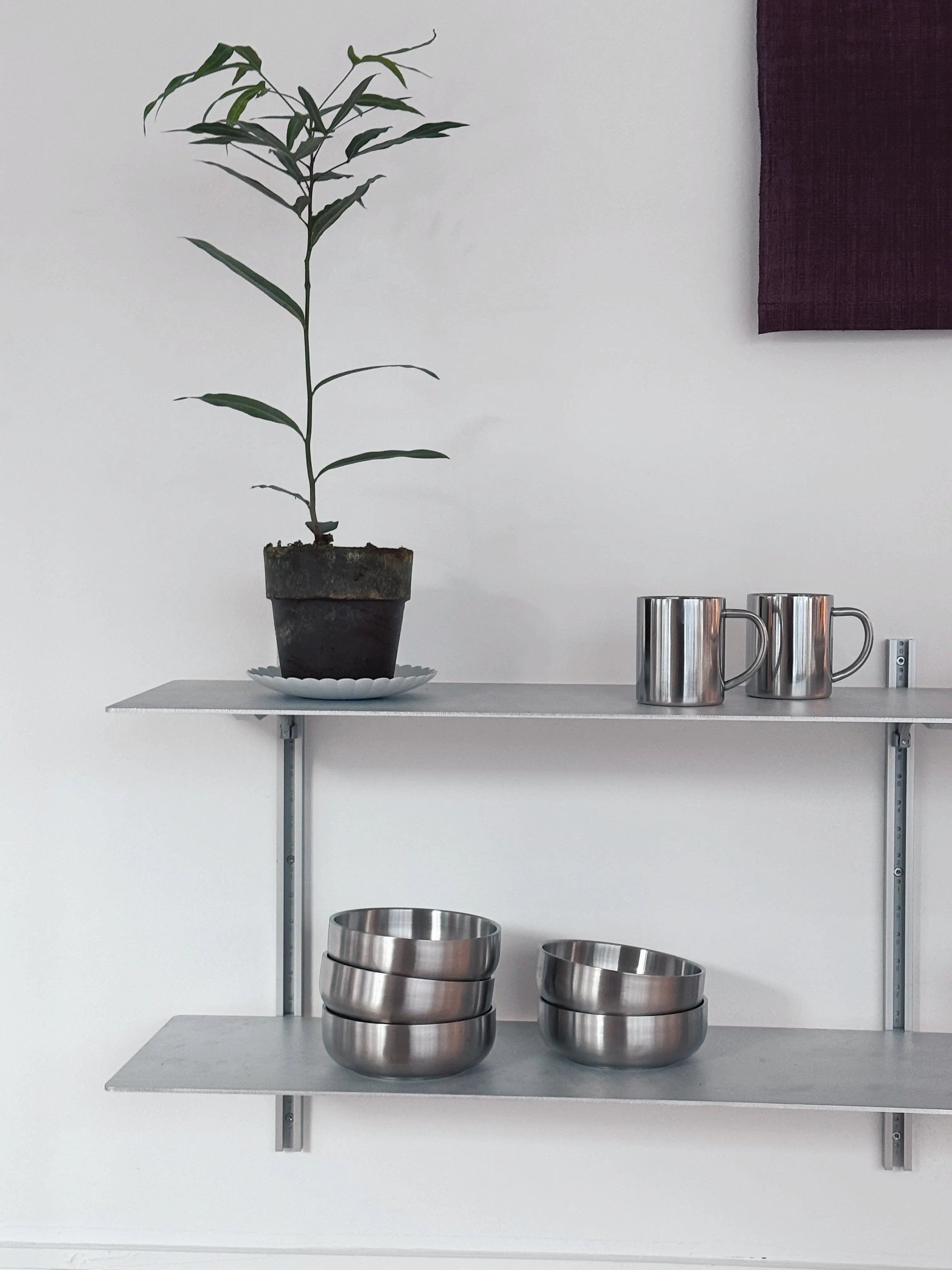 Detra Aluminium Væghylde – 2 Hylder (1960 mm) Detra