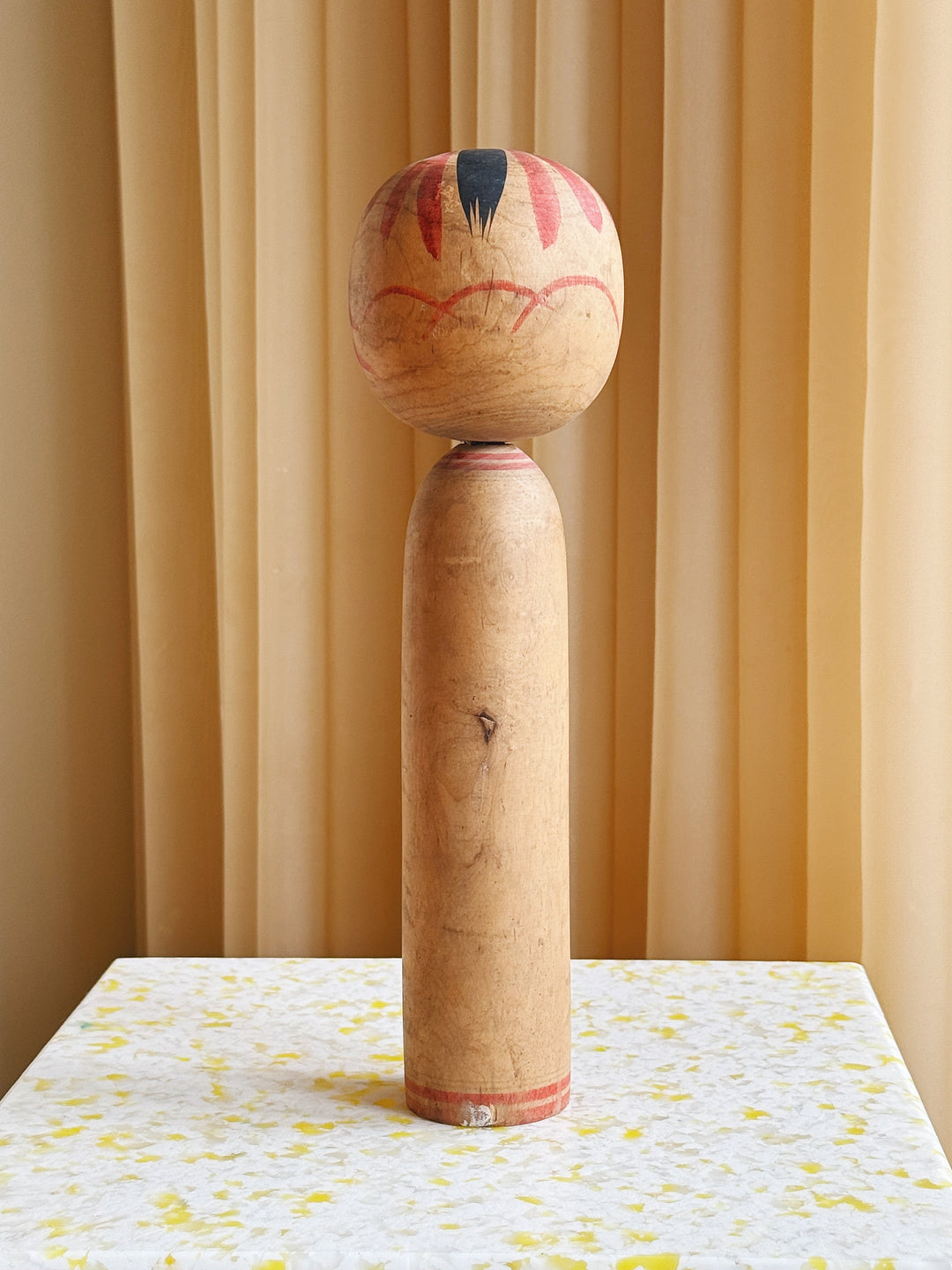 Vintage Kokeshi Dukke Nr. 198 fra Japan – Håndlavet | H30,5 cm Studio Hafnia