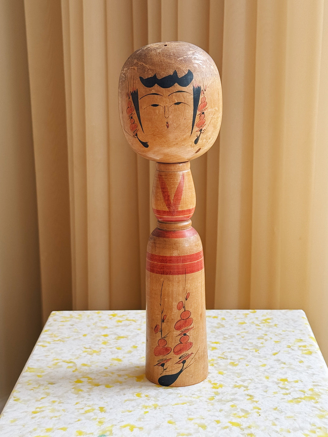 Vintage Kokeshi Dukke Nr. 214 fra Japan – Håndlavet | H31 cm Studio Hafnia