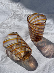 Håndblæst Murano Glas med Swirlmønster Murano