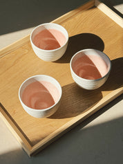 Japansk tekop i hvid og rosa keramik | 160 ml Studio Hafnia