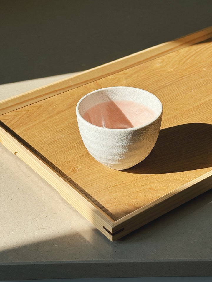 Japansk tekop i hvid og rosa keramik | 160 ml Studio Hafnia