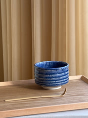 Mørkeblå Matcha Skål – Håndlavet Japansk Chawan  STUDIO HAFNIA
