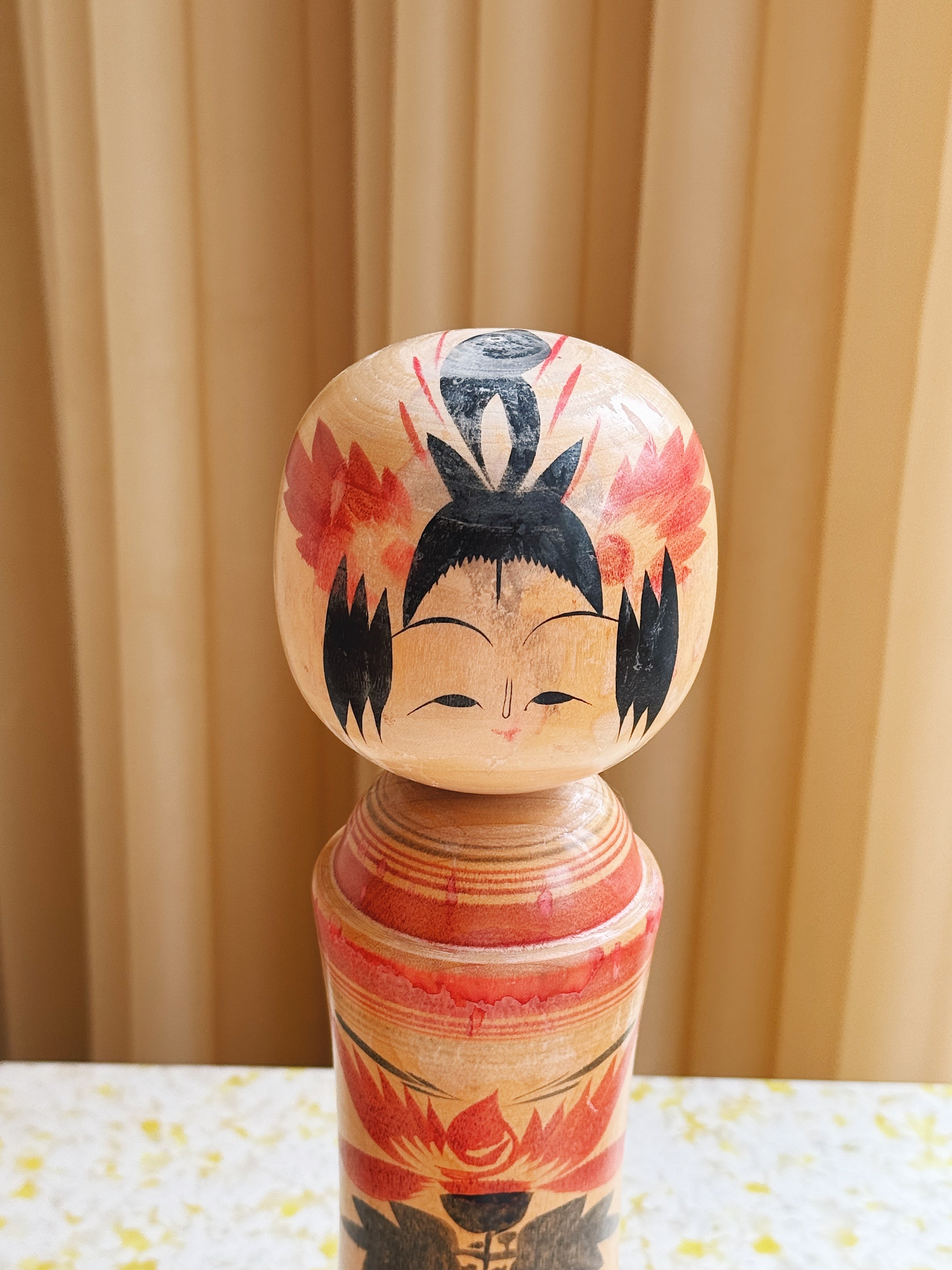 Vintage Kokeshi Dukke Nr. 173 fra Japan – Håndlavet | H28 cm Studio Hafnia