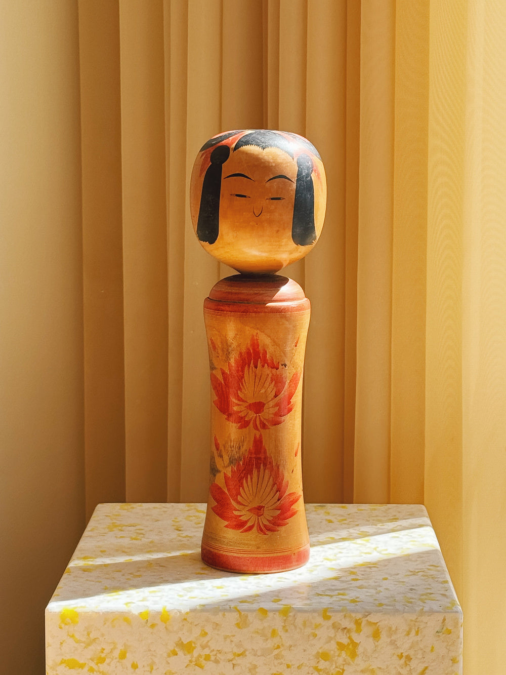 Vintage Kokeshi Dukke Nr. 156 fra Japan – Håndlavet | H34 cm Studio Hafnia