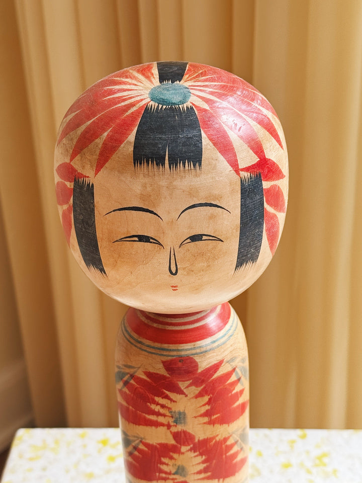 Vintage Kokeshi Dukke Nr. 215 fra Japan – Håndlavet | H36 cm Studio Hafnia