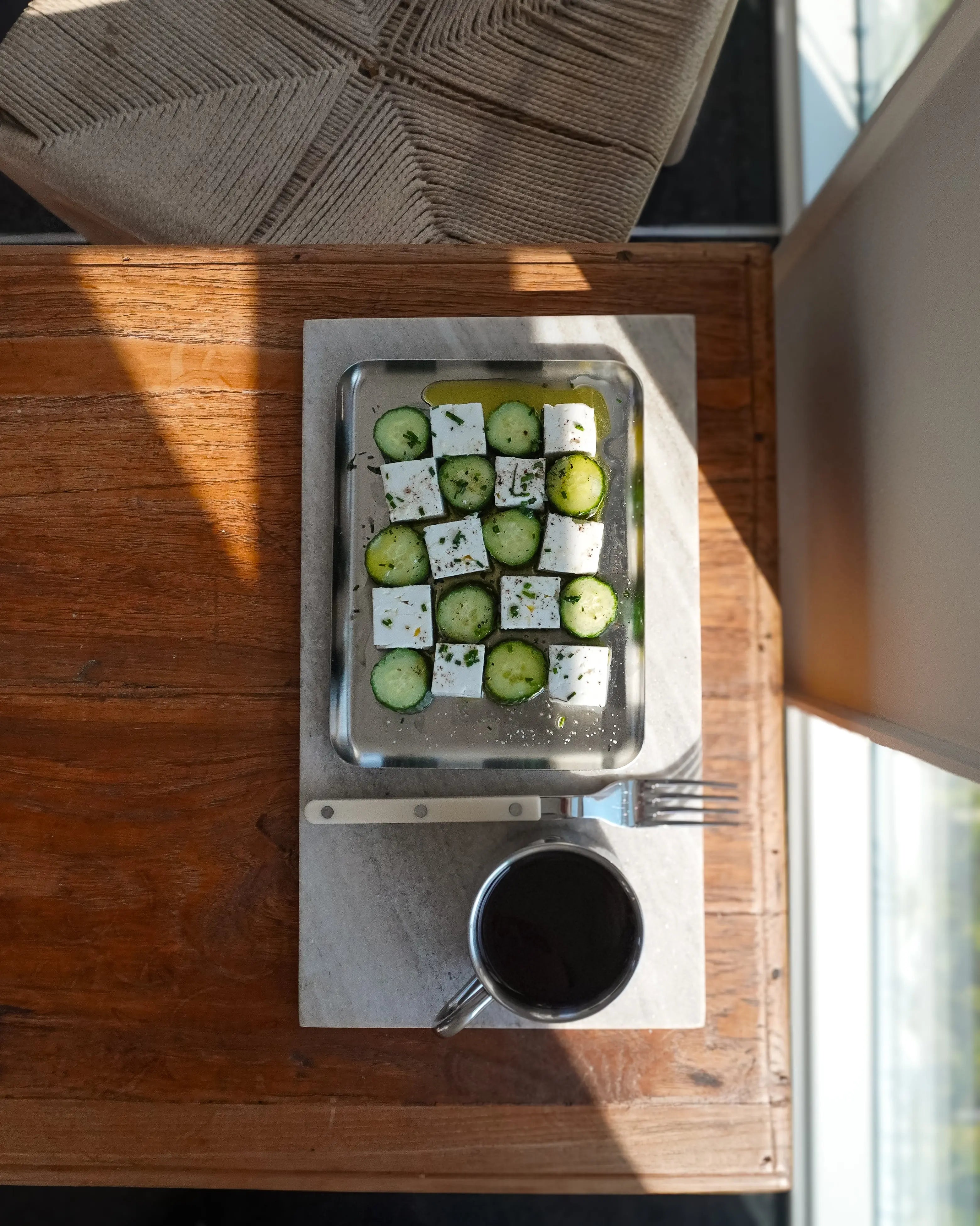 Square Stainless Steel Plates – Set of 3
