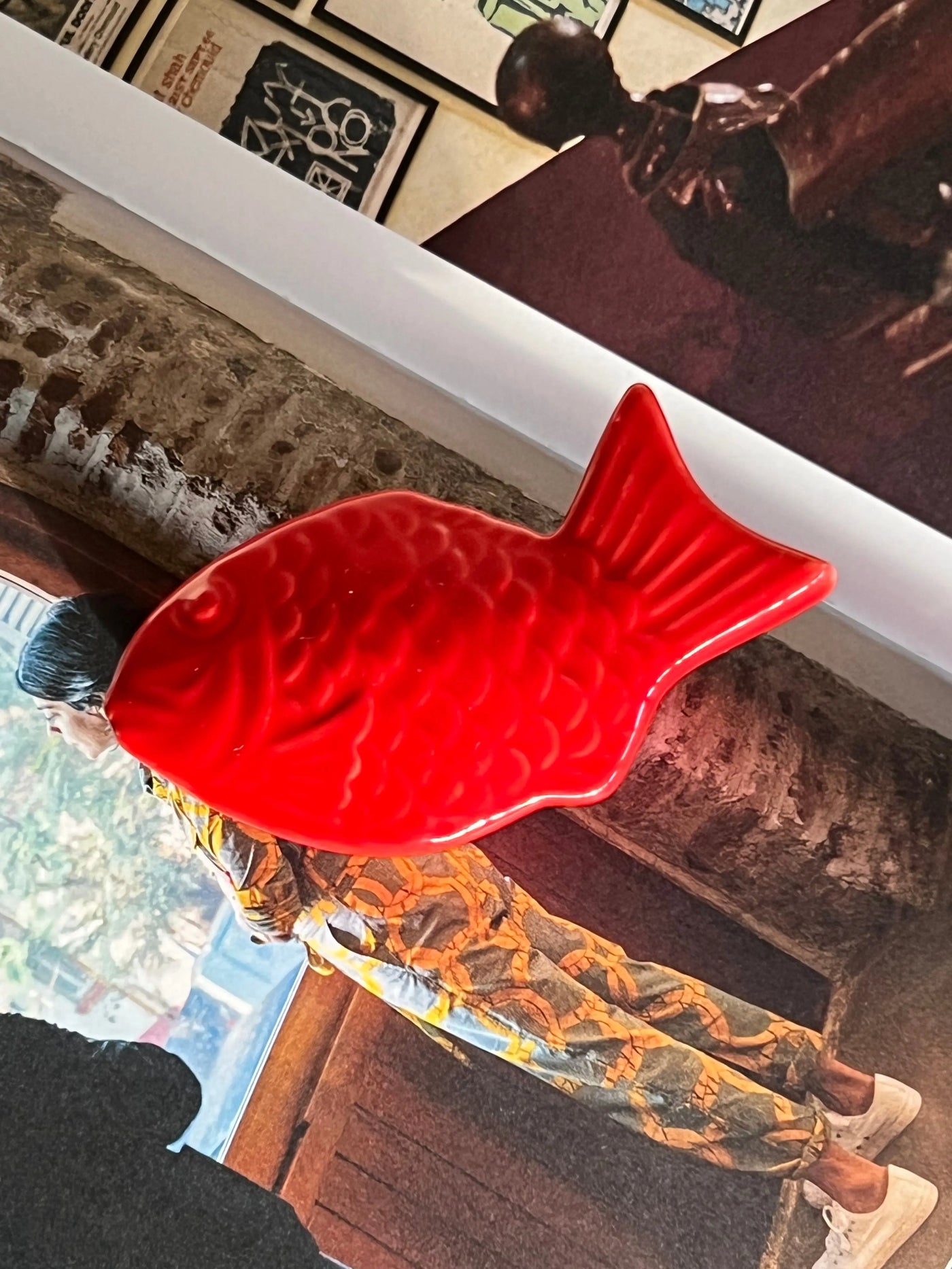 Fiskelågkrukke i rød kerami Studio Hafnia