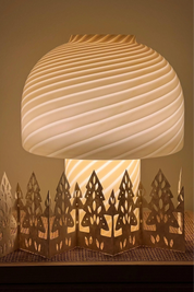 Guirlande/frise med juletræer i papir | Hvid World of Craft