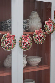 Garland with Christmas Wreaths in Card