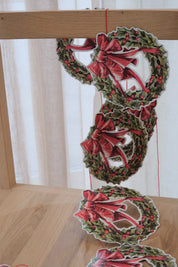 Garland with Christmas Wreaths in Card