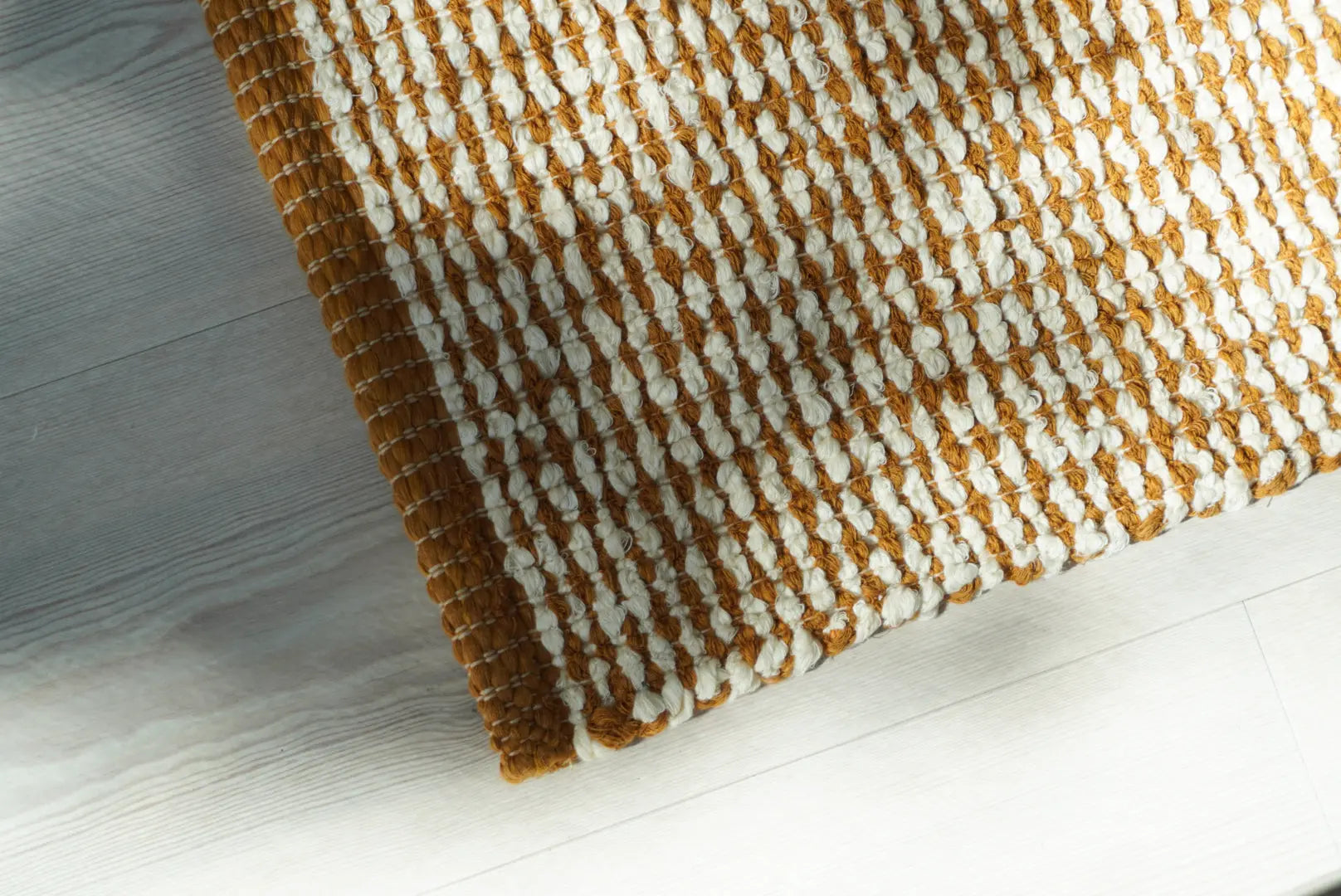 Cotton Rug | Beige/Saffron 70x140 cm