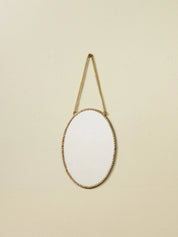 Hængende Ovalt Spejl med Bølget Kant Studio Hafnia