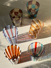 Håndblæst Murano Glas med Swirlmønster Studio Hafnia