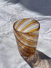 Håndblæst Murano Glas med Swirlmønster Studio Hafnia