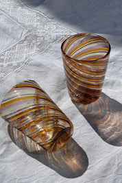 Håndblæst Murano Glas med Swirlmønster Studio Hafnia