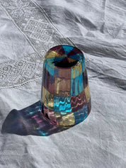 Håndblæst Murano Glas med skaktern i lyseblå, ametyst og lysegul Studio Hafnia