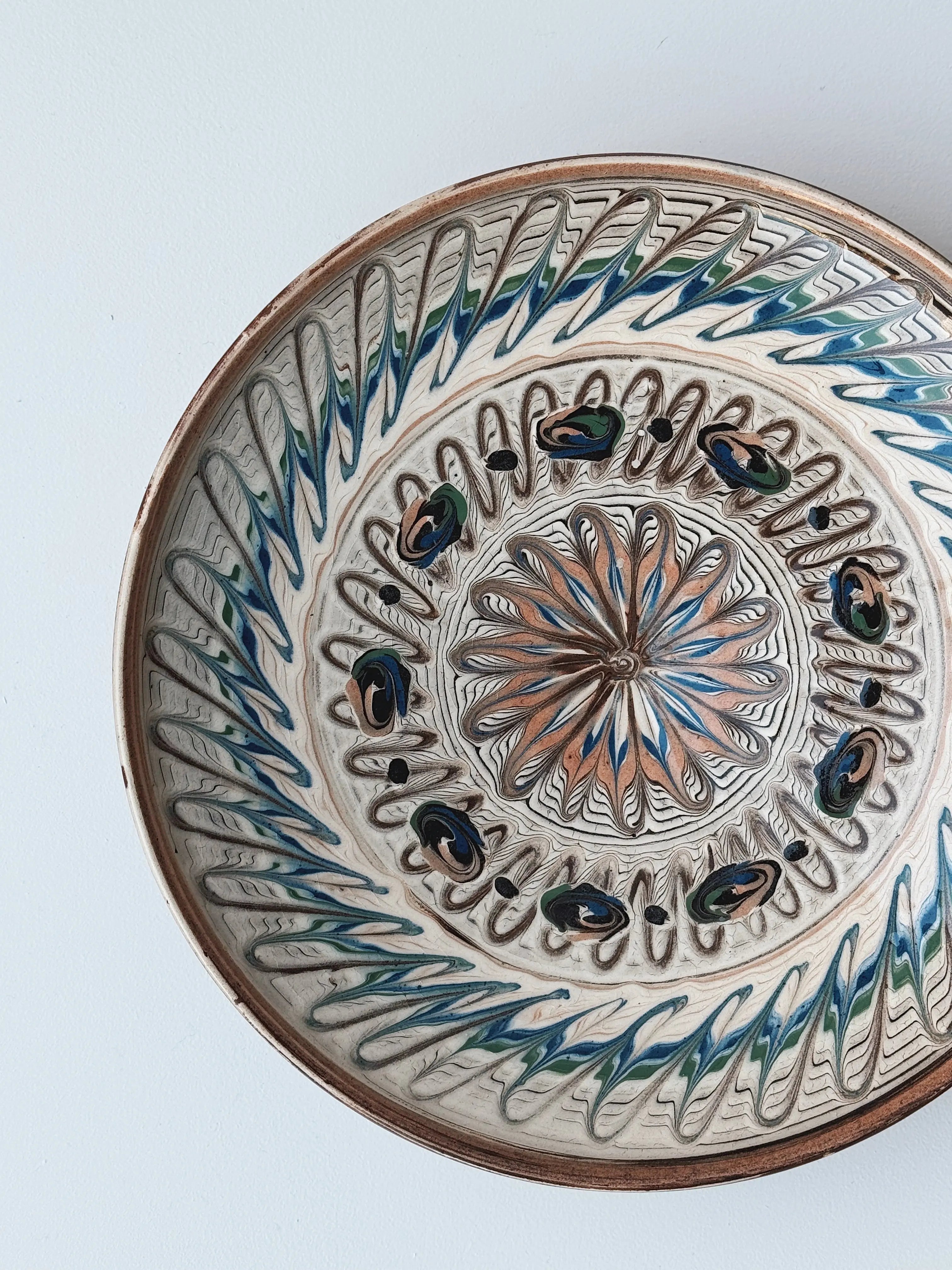 Håndlavet Horezu Tallerken | No. 34 | Flere Størrelser Studio Hafnia