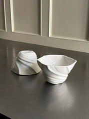 Handmade Ripple Cup | Atelier Marée | White Porcelain 270 ml