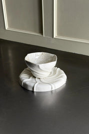Håndlavet Riflingekop | Atelier Marée | Spættet Porcelæn 270 ml