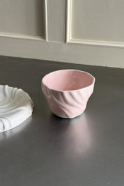Handmade Tidal Cup Without Handle | Atelier Marée | Pink Porcelain