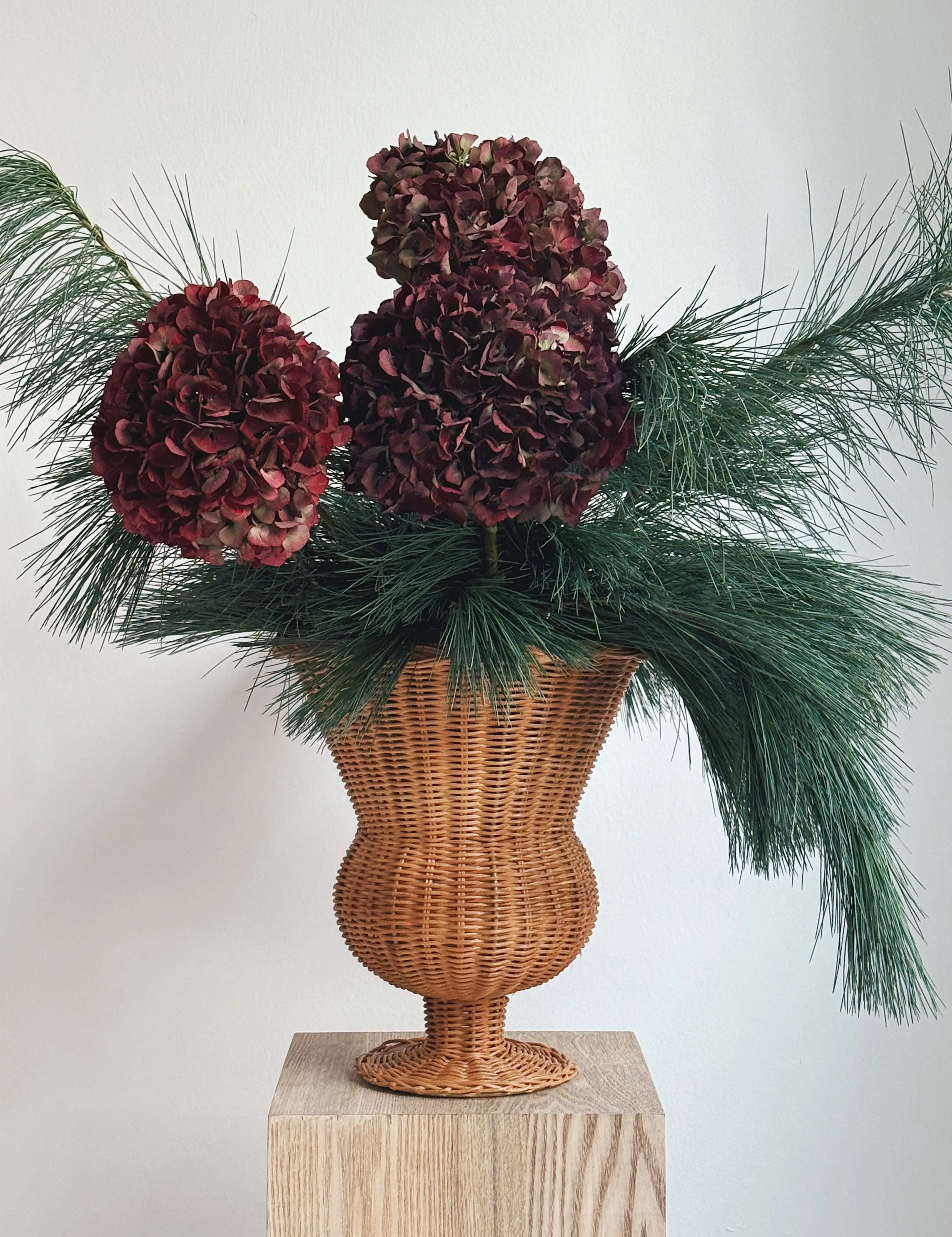 Håndlavet Vase i Rattan | Ø25 x H30 cm Studio Hafnia