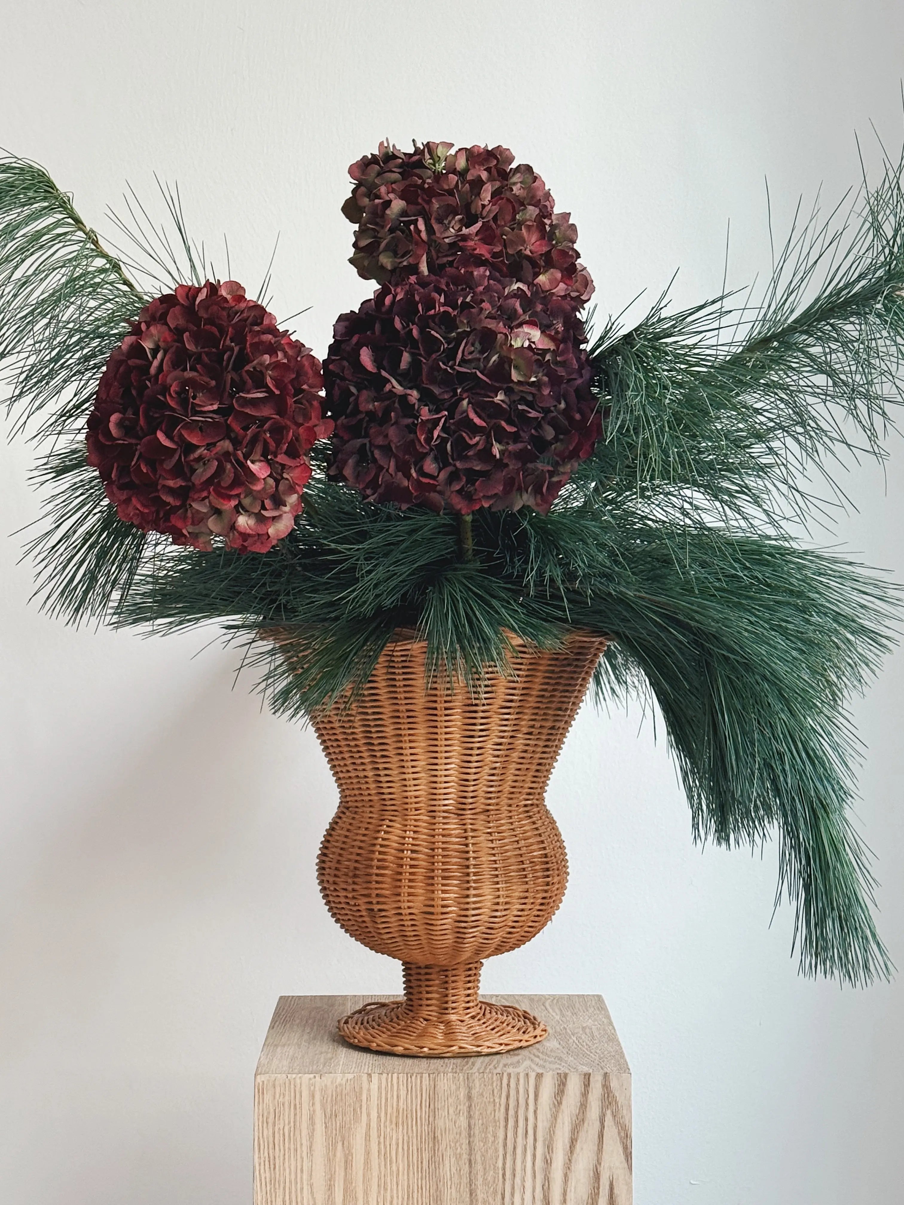 Håndlavet Vase i Rattan | Ø25 x H30 cm Studio Hafnia