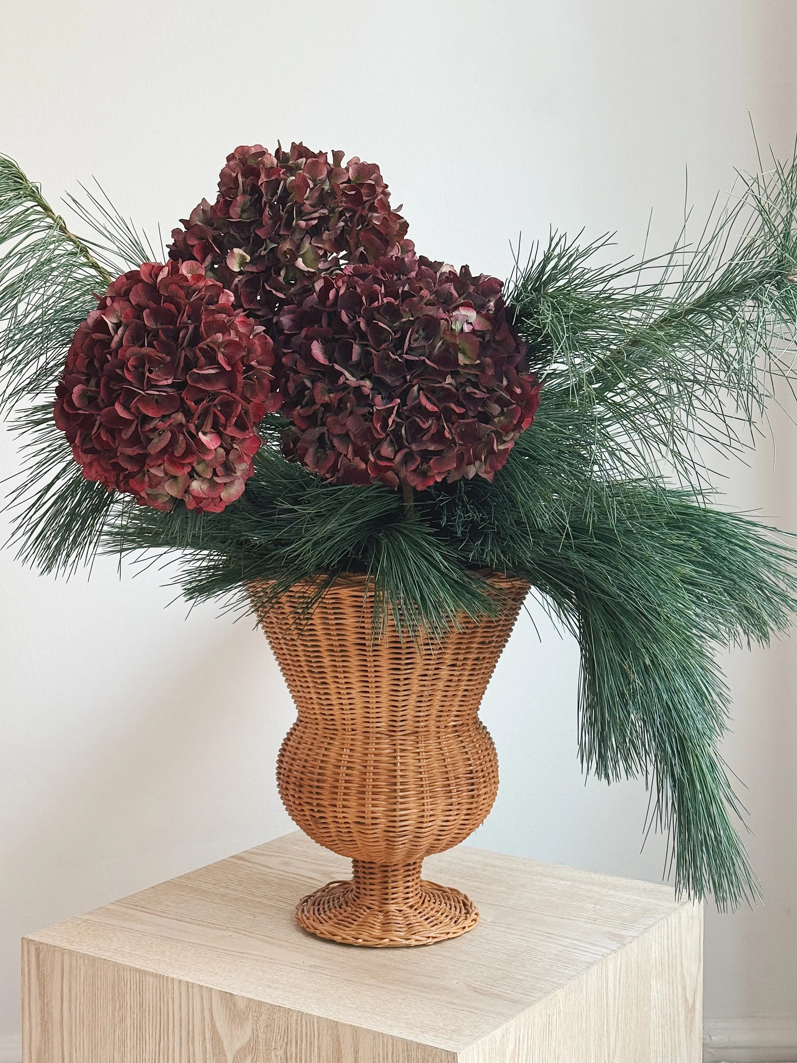 Håndlavet Vase i Rattan | Ø25 x H30 cm Studio Hafnia