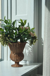 Håndlavet Vase i Rattan | Ø25 x H30 cm