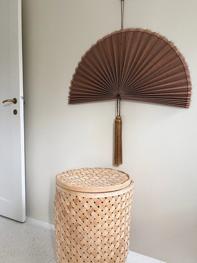 Håndlavet bambusvifte fra Vietnam | Rosa - 2 størrelser Studio Hafnia