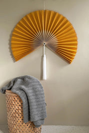 Håndlavet bambusvifte fra Vietnam | Gul - 2 størrelser Studio Hafnia