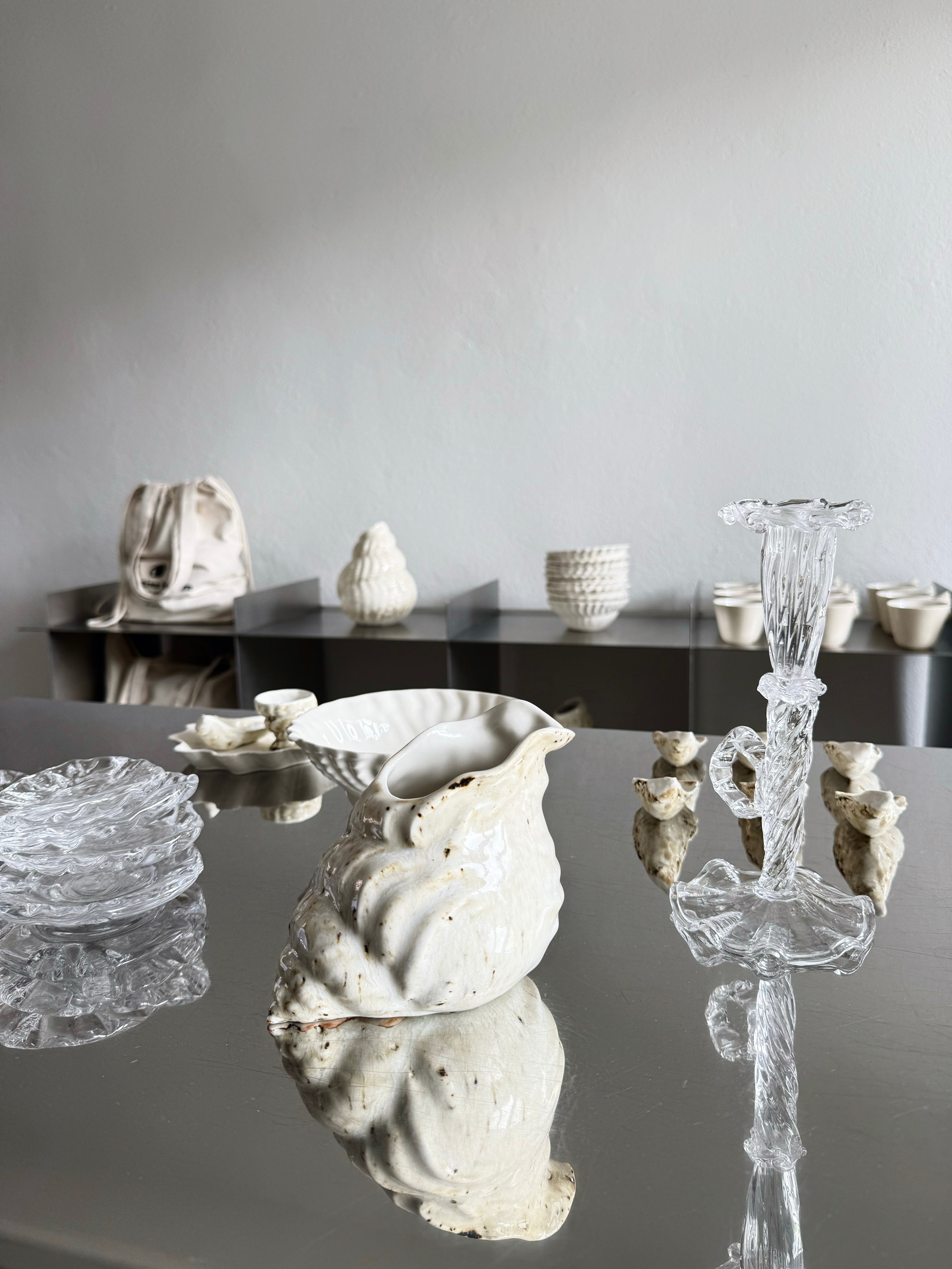 Conkylie Cup by Christina Iversen Studio in cream, ceramic