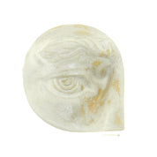 Jacob Laoru | Rounded Eye (Right): Rundt højre øje i glaseret stentøjsler i AntiqueWhite til væggen Studio Hafnia