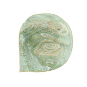 Jacob Laoru | Rounded Eye (Left): Rundt venstre øje i glaseret stentøjsler i CopperGreen til væggen Studio Hafnia