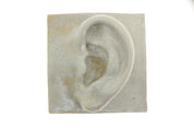 Jacob Laoru | Square Ear (Left): Firkantet øre i glaseret stentøjsler i AntiqueWhite til væggen Studio Hafnia