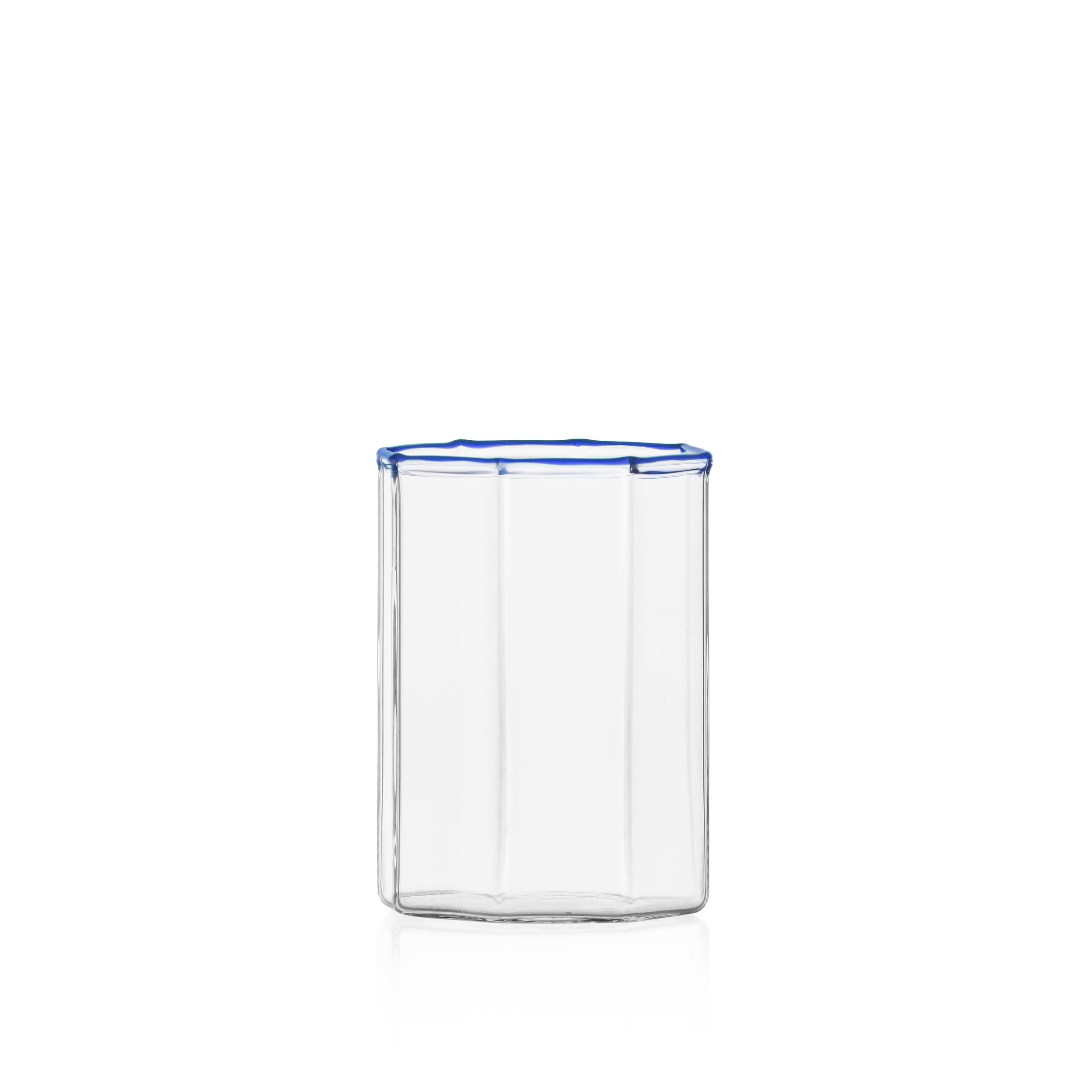 Ichendorf Milano Octave glas i klart glas med blå kant
