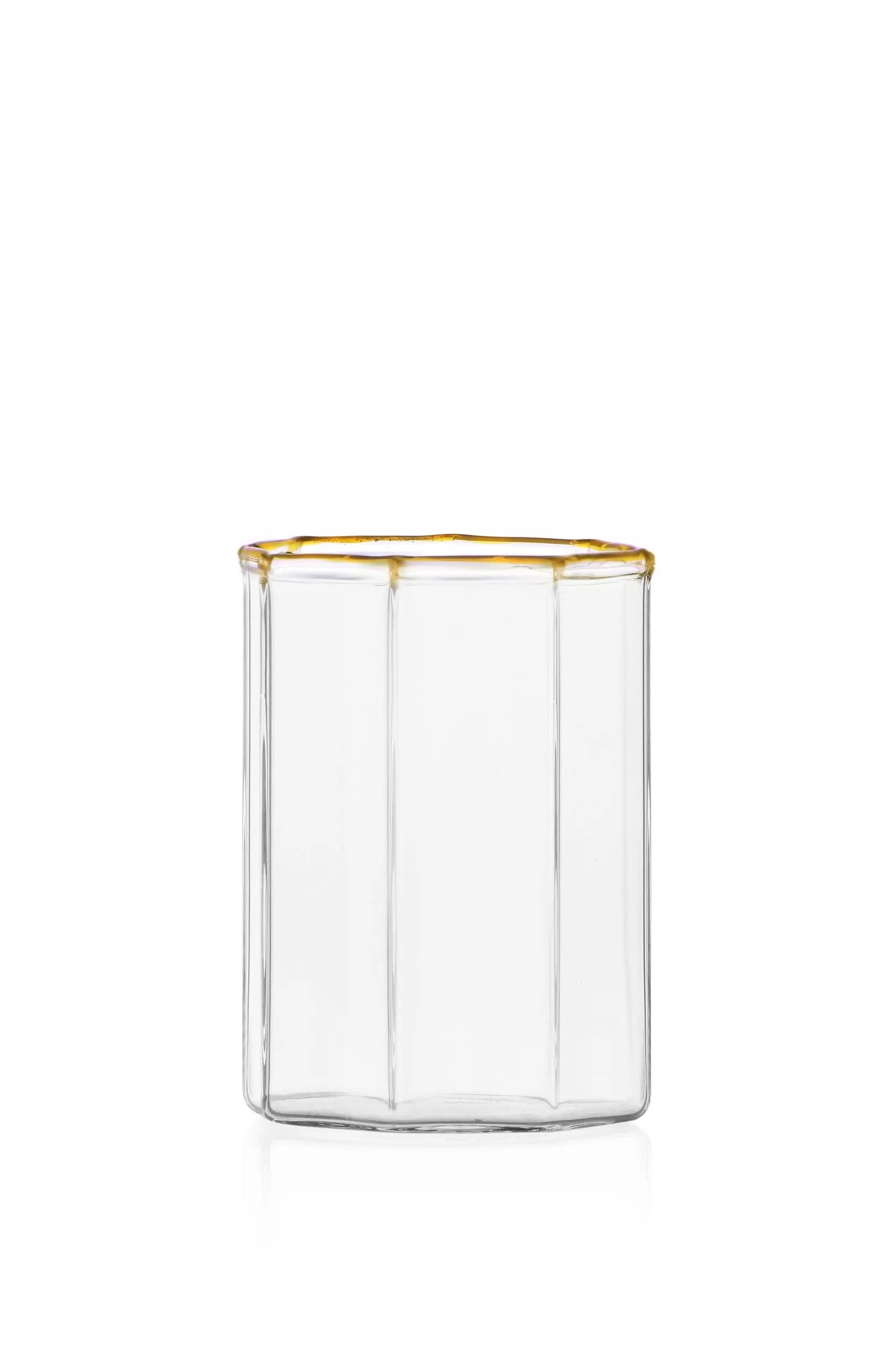 Ichendorf Milano Octave glas i klart glas med ravfarvet kant